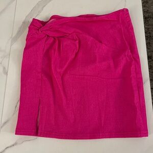 Hot pink mini skirt